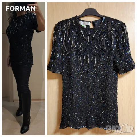 КРАСИВА блуза цялата в пайети хамелеон