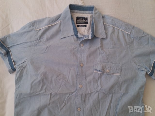 Риза с къс ръкав с джобче EXSIDE , снимка 3 - Ризи - 33848287