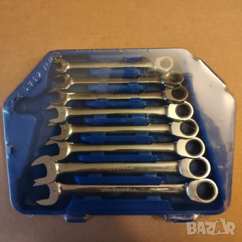 CORNWELL TOOLS 8броя качествени ключове тресчотки , снимка 3 - Отвертки - 52886903
