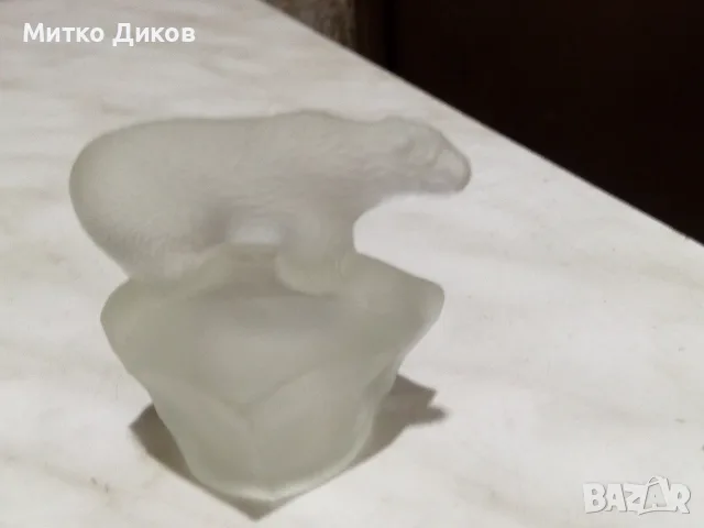 Кристално мече ново  със сърце ново 42х35 мм и стъклено масивно 63х58х42мм и кристално мече ключодр., снимка 9 - Декорация за дома - 53526470