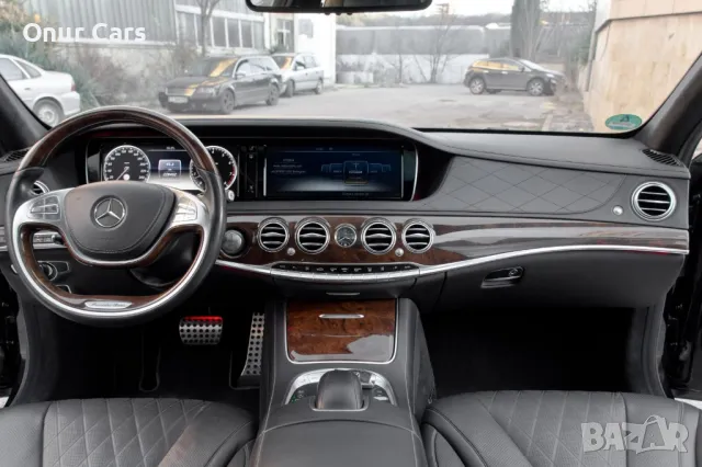 Mercedes S 500 /AMG/3xTV/ДИСТРОНИК/ПОДГРЕВ/МАСАЖ/ОБДУХ/ПАНОРАМА/BUSINESS CLASS/9G/FULL , снимка 9 - Автомобили и джипове - 48644405