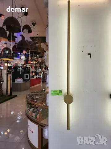 Линеен LED аплик TEKLED 80 см, 12 W, 4000 K, златист, снимка 5 - Лампи за стена - 55806918
