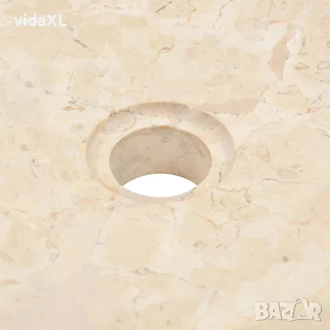 vidaXL Мивка, 40x12 см, мрамор, кремава, снимка 10 - Мивки - 56146003