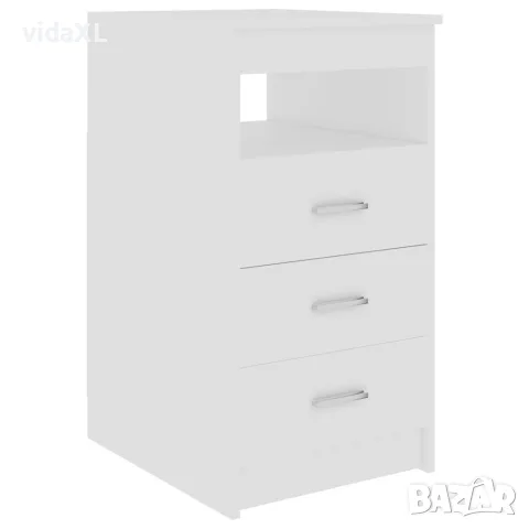 vidaXL Бюро, бяло, 140x50x76 см, инженерно дърво, снимка 7 - Бюра - 56146586