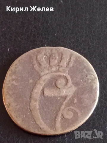 Стара монета 1/2 скилинг 1771г. Дания уникат за КОЛЕКЦИОНЕРИ 32065, снимка 4 - Нумизматика и бонистика - 48860372