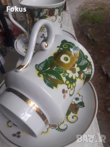 Руски порцелан позлата две големи чаши с чинийки печати, снимка 7 - Антикварни и старинни предмети - 53329733