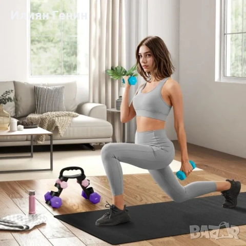 Комплект дъмбели SPORTNOW с поставка за съхранение, снимка 3 - Фитнес уреди - 53716703