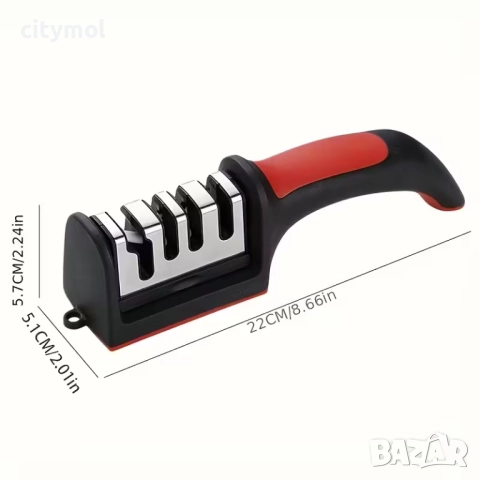 Точило за ножове, 4-степенна за кухненски ножове, ножици и др., снимка 3 - Други - 52696372