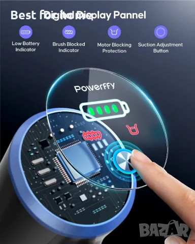 Супер мощна безжична прахосмукачка Powerffy N10, снимка 5 - Прахосмукачки - 49972993