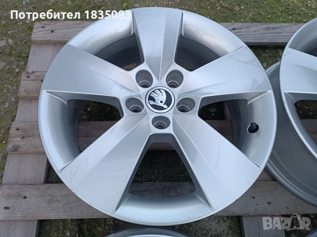 Лети джанти 16ки 5х100 Skoda, снимка 4 - Гуми и джанти - 52665656
