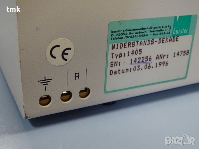 Bursher Präzisions-Widerstands-Dekade typ 1405, снимка 10 - Други машини и части - 34100147