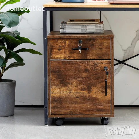 ПРОМОЦИЯ Шкаф със заключващ  механизъм в индустриален стил CLIPOP WFBS-ST-0164BR