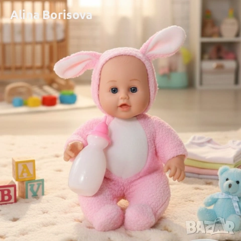 Интерактивна кукла бебе с костюм на животно – говори, смее се и плаче (30 см), снимка 3 - Кукли - 53211113