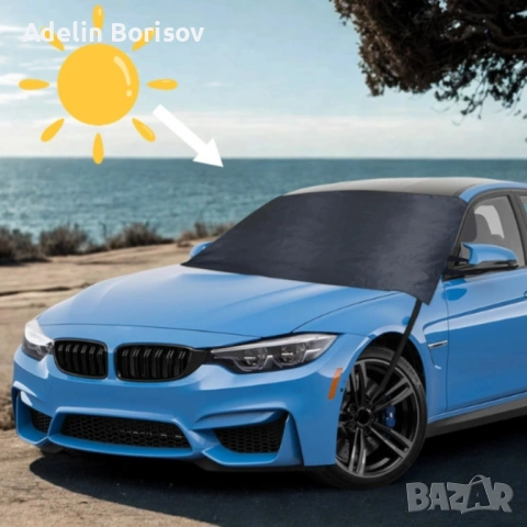 Защитно покритие за предно стъкло - универсално, водоустойчиво, снимка 5 - Аксесоари и консумативи - 53517609