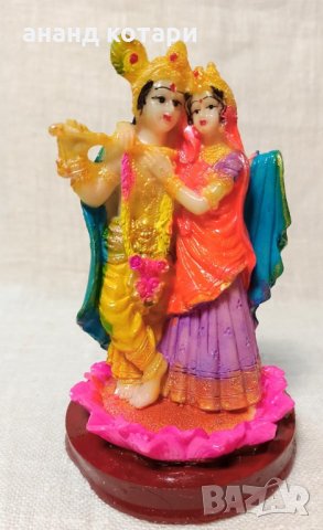 6. Статуетка на Радха Кришна-14см- резин