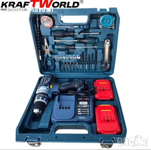 Комплект Ударен Винтоверт KraftWorld – с Всички Необходими Инструменти!, снимка 3 - Винтоверти - 50414471