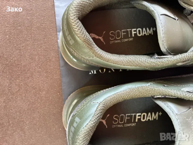 Зелени кожени сникърси PUMA OPTIMAL COMFORT, снимка 3 - Маратонки - 49962321