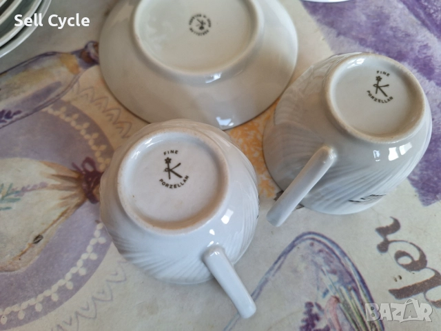 ✅БЪЛГАРСКИ ПОРЦЕЛАНОВ СЕРВИЗ ЗА КАФЕ❗, снимка 3 - Сервизи - 52469512