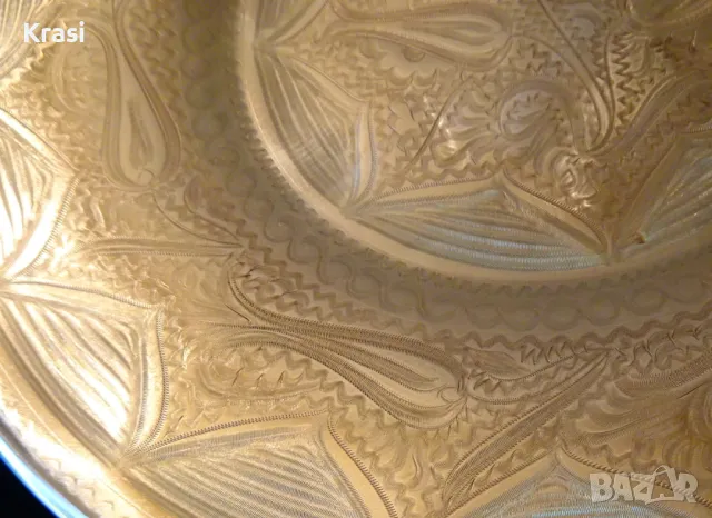 Медна фруктиера,меден съд,плато,пано 500 гр. , снимка 6 - Антикварни и старинни предмети - 47404569