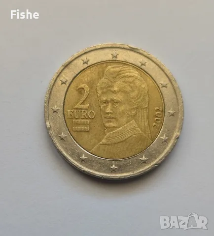 Продавам рядка австрийска монета от 2 евро от 2002