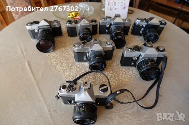 7 филмови апарата & 7 обектива. M42 Mount, снимка 10 - Фотоапарати - 53799465