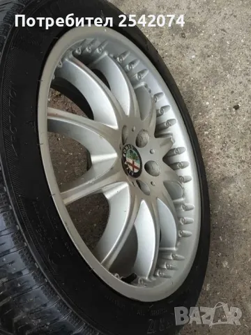 Оригинални джанти Алфа Ромео 5х98 17", снимка 6 - Гуми и джанти - 48474215