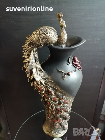 Декоративна ваза паун, снимка 1 - Вази - 36340838