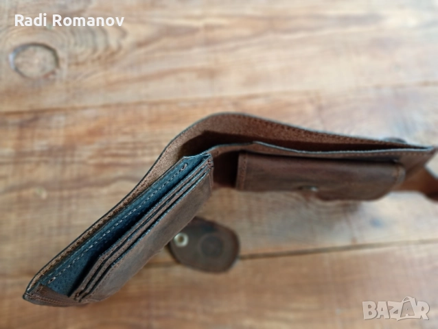 Мъжки кожен портфейл, естествена кожа, мъжки подарък., снимка 6 - Портфейли, портмонета - 41534350