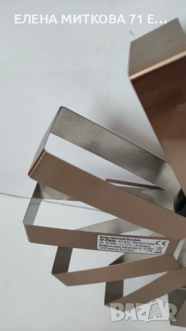 Немски стенен часовник от неръждаема стомана с медно покритие, снимка 5 - Стенни часовници - 53598793