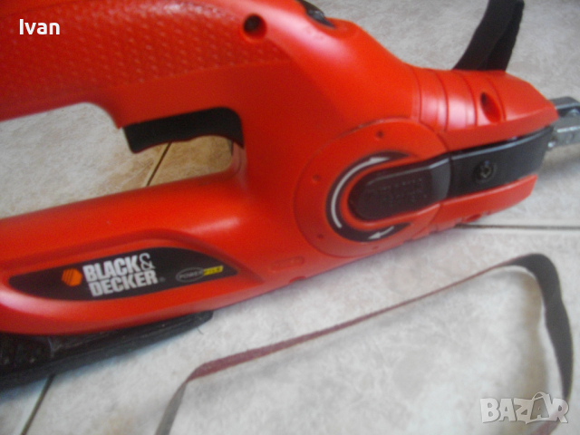 Оригинален Английски 350 Вата-Мини Лентов Шлайф-Електрическа Пила-Black Decker K293E-Почти Нов, снимка 15 - Други инструменти - 36327796