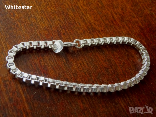 Посребрена мъжка гривна