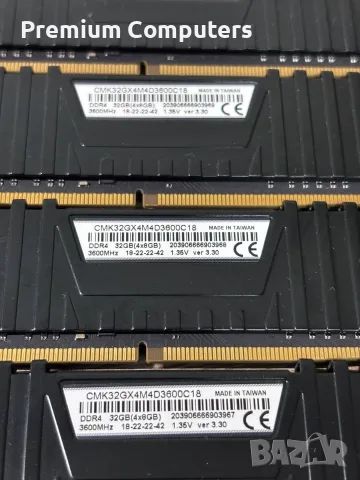 Ram памет Corsair Vengeance LPX DDR4 32GB (4x8GB) 3600MHz CL18., снимка 3 - RAM памет - 56240504
