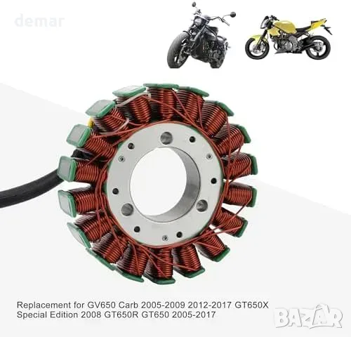 Статорна бобина GOOFIT за мотоциклети GV650 и GT650, снимка 6 - Части - 55955478