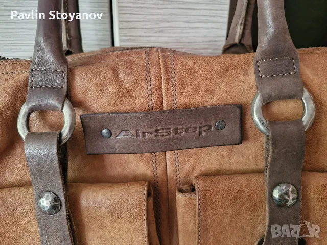 Висококачествена италианска кожена чанта Airstep , снимка 8 - Чанти - 56175569