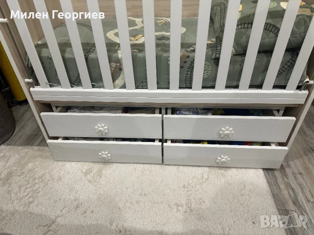 Бебешка кошара с двулицев матрак, снимка 3 - Кошарки - 50567424