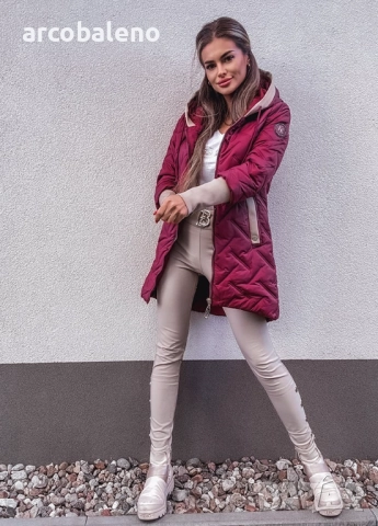 Дамско ватирано яке с качулка, снимка 4 - Якета - 51999734