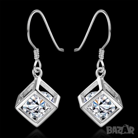 Сребърни обеци с топази