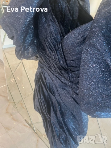 Елегантна рокля по поръчка с буфан ръкав S, снимка 4 - Рокли - 52547947