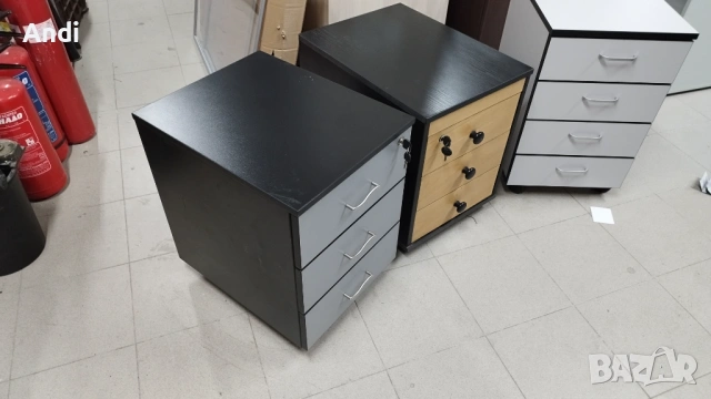 Шкафче за бюро с 3 или 4 чекмеджета - контейнер на колела, снимка 6 - Шкафове и рафтове - 53841333