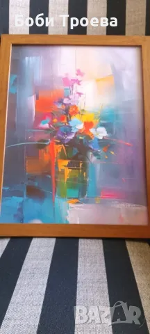 Уникална и креативна картина на платно-синхрон на цветове