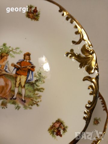 порцеланови чинии с позлата Ромео и Жулиета полски порцелан Wawel   6/4, снимка 4 - Чинии - 44464705