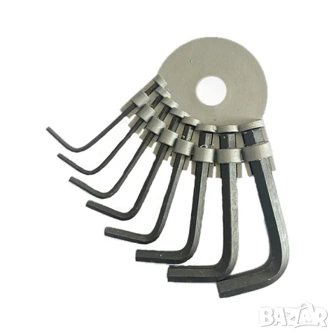 Комплект 8 Г-образни TORX ключа с държач