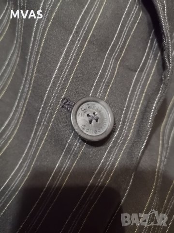 Ново черно сако с дълъг ръкав M 38 размер тънко райе, снимка 4 - Сака - 35795788