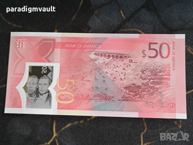 Банкнотa - Ямайка - 50 долара UNC (юбилейна) | 2022г., снимка 2 - Нумизматика и бонистика - 55851391