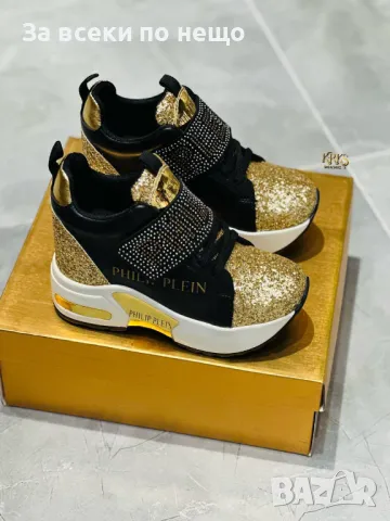 Philipp Plein Дамски Маратонки На Платформа👟Дамски Спортни Обувки Филип Плейн Код D2009, снимка 9 - Маратонки - 49382777