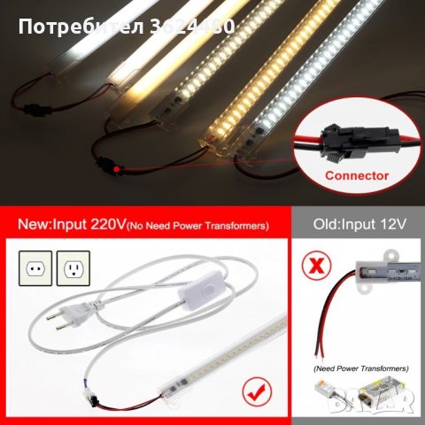 Твърда LED лента за дискретно осветление под шкаф, снимка 10 - Лампиони - 40046552