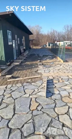 Лепене на камък, каменна облицовка облицоване полагане плочки гранитогрес