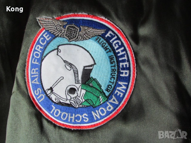 Пилотско яке Air Force USA F-4 Phantom II бомбър Pilots Military естествена кожа манто Milan  , снимка 2 - Якета - 53150650