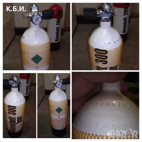 Продавам - 1 стоманена бутилка Dräger - 5L - 6,53kg tara - 300 BAR - атмосфери работно налягане, снимка 3 - Въздушно оръжие - 56234617