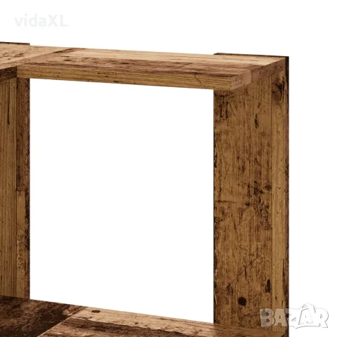 vidaXL Ъглова етажерка 5 нива старо дърво 50x50x179 см инженерно дърво, снимка 7 - Етажерки - 56148183